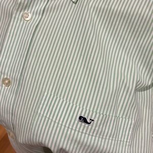 Men’s vineyard vines Tucker shirt classic fit large L green white
